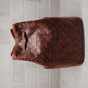 Patricia Nash Braided Leather Tierce Drawstring Bag